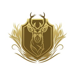 Expedition adventure wild deer logo icon vector template. Premium design wild deer logo.