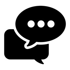 Two chat bubbles denoting communication icon
