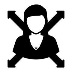 
Flat icon of decide concept, flat vector 
