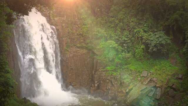Haew Narok Waterfall is a large waterfall in a deep forest in Khao Yai National Park, Thailand.