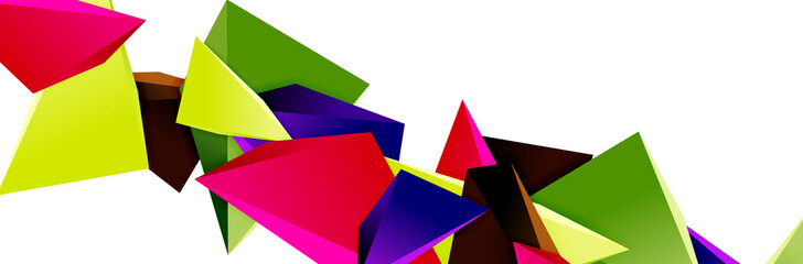 Triangle mosaic abstract background, 3d triangular low poly shapes. Geometric vector illustration for covers, banners, flyers and posters and other