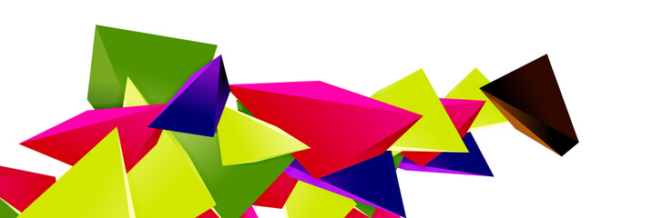 Triangle mosaic abstract background, 3d triangular low poly shapes. Geometric vector illustration for covers, banners, flyers and posters and other