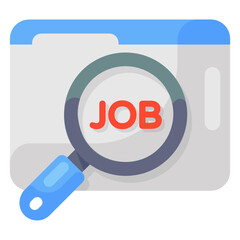 
Trendy icon of job search, job hunting
