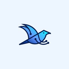 Minimalist bird logo