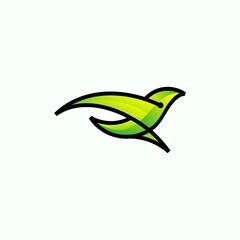 Minimalist bird logo