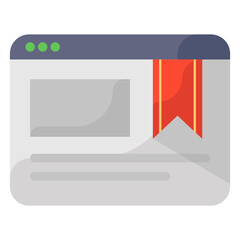 
Landing page icon in modern flat style 
