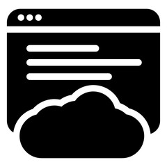 
Flat icon of cloud website, editable vector 
