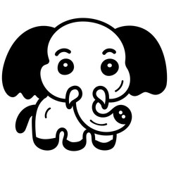 Elephant Cartoon Drawing