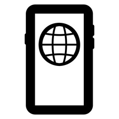 
Editable icon of mobile internet, flat vector 
