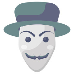 
Flat vector design of security hacker icon.
