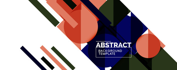 Simple circles and triangles abstract background. Vector illustration for covers, banners, flyers and posters and other designs