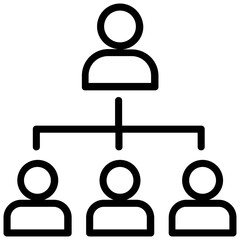 

Team hierarchy. Businessman leading the organizational team
