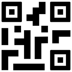 
Qr code icon in flat editable style
