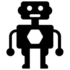 
Flat vector design of a robot, artificial intelligence concept 
