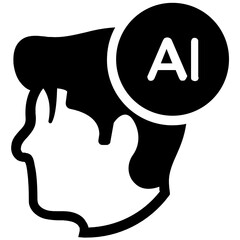 
Modern technology icon of ai in editable vector 

