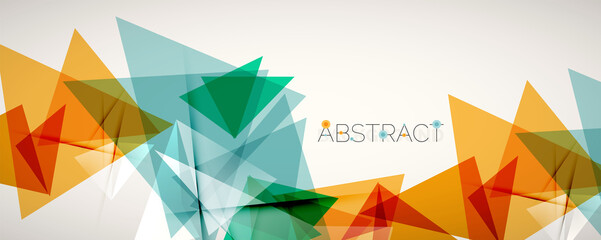 Geometric abstract background. Color triangle shapes. Vector illustration for covers, banners, flyers and posters and other designs