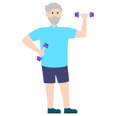 Dumbbell Exercise Vector 