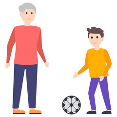 Grandfather With Kid 