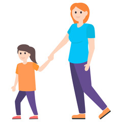 Fototapeta premium Baby Walk Vector 