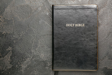Holy Bible on dark background