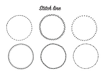 可愛いステッチラインの素材