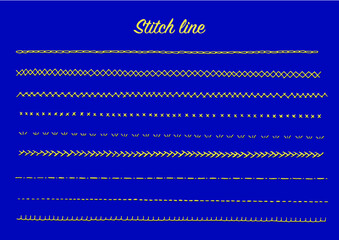 可愛いステッチラインの素材