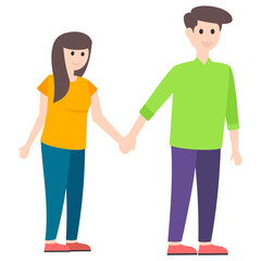 Couple Posing Vector 