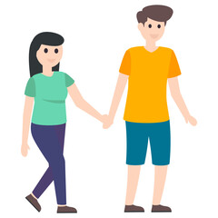 Couple Posing Vector 