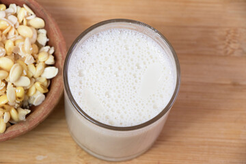 A glass of soyabean milk