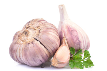  Garlic on a white background