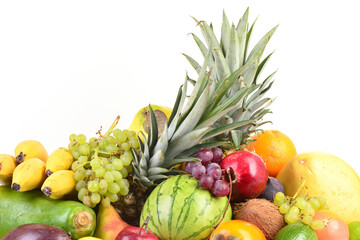 Fruit on a white background