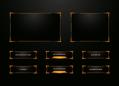 twitch streamer panel overlay set