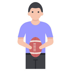 Rugby Player Vector 