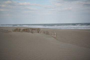海と波　砂浜の模様　風紋