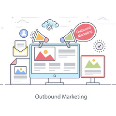 Outbound Marketing Illustration 