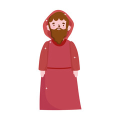 nativity, joseph character manger cartoon