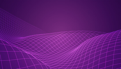 abstract vector 3d background with bends and wave