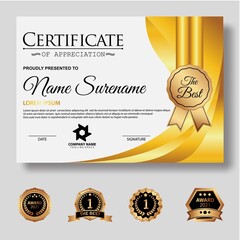 Modern certificate template