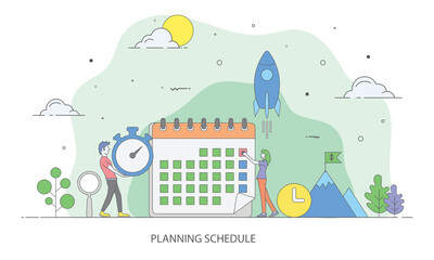 Planning Schedule Illustration 