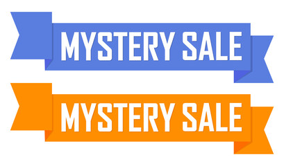 Mystery Sale banners, discount tags design template, vector illustration