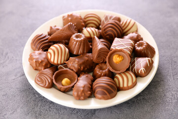 plate of festive chocolate assortment