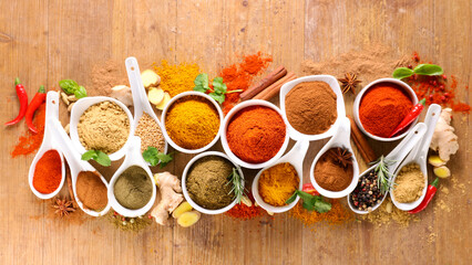 various spices and herbs