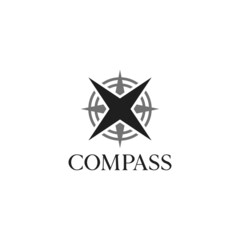 Compass Concept Logo Design Template. compass navigation symbol isolated on white background in eps 10