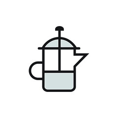 Icon vector graphic of cup coffee, good for template