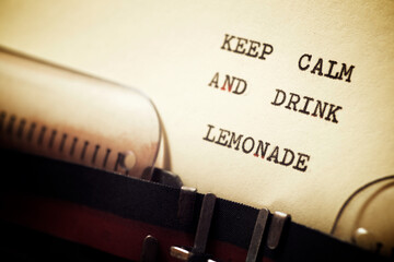 Keep calm and drink lemonade