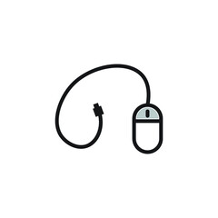 Icon vector graphic of mouse computer, good for template