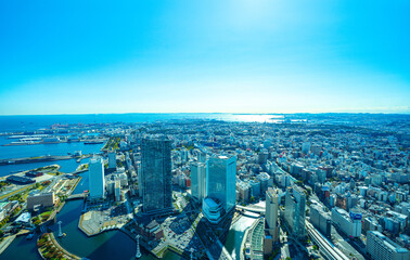  【横浜ランドマークタワーより】横浜市、都市景観・眺望