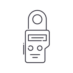 Obraz premium Light meter icon, linear isolated illustration, thin line vector, web design sign, outline concept symbol with editable stroke on white background.