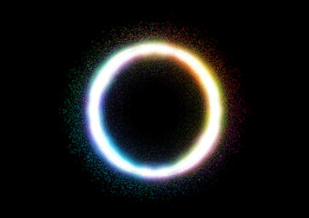 抽象的な光の粒子の輪