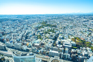  【横浜ランドマークタワーより】横浜市、都市景観・眺望